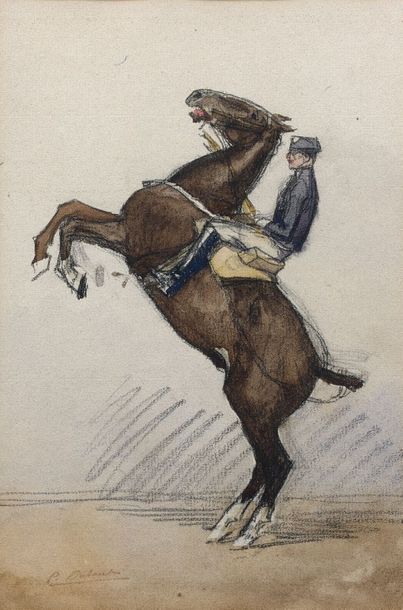 Pierre DUBAUT (1886-1968):

CADRE NOIR, SCÈNE...