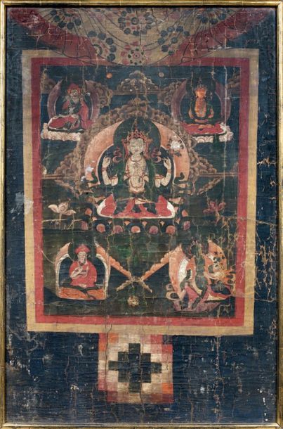 TIBET - XVIIIème siècle
Tangka, détrempe...