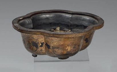 CHINE, Canton - Fin du XVIIIème siècle
Jardinière...
