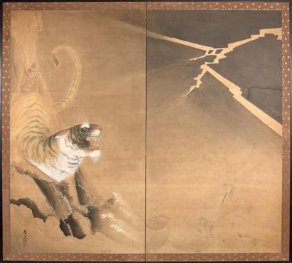 JAPON - Epoque MEIJI (1868 - 1912)
Paravent...