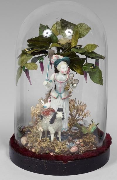 Groupe en verre filé de Nevers, composé d'une...