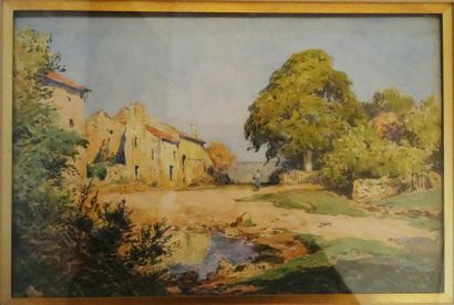 Paul ROUX (1845-1918)
COUR DE FERME AVEC...