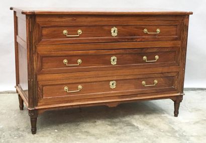 Commode en acajou et palissandre mouluré,...