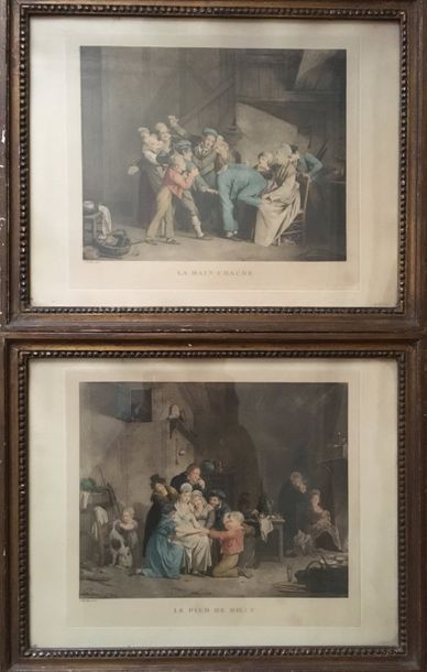 D'après Louis BOILLY
- LA MAIN CHAUDE.
-...