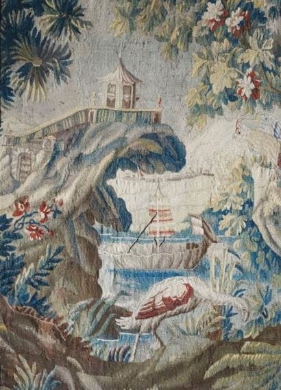 AUBUSSON
Paire de tapisseries en laine, l'une...
