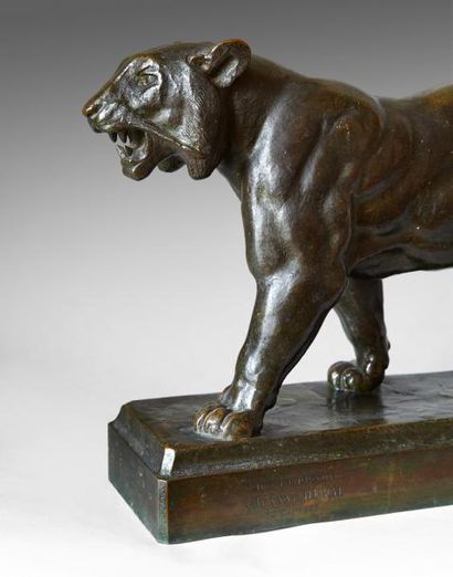 ANTOINE-LOUIS BARYE (1796-1875)
TIGRE MARCHANT.
Épreuve...