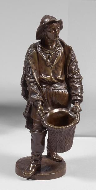 Edmond LEVEQUE (1814-1874)
PÊCHEUR TENANT...