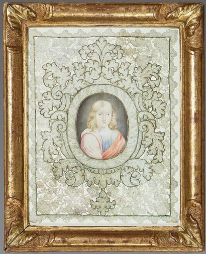 Canivet rectangulaire dessinant des rinceaux...