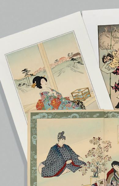 Toyohara Chikanobu (1830-1912)

Un triptyque,...