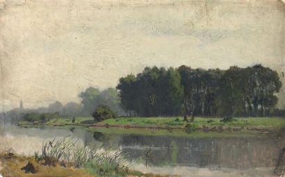 Edmond PETITJEAN (1844-1925)

BORD DE RIVIERE...