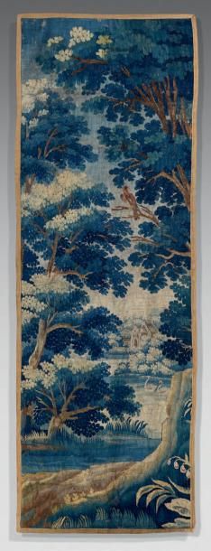 Fragment de tapisserie des Flandres en laine...