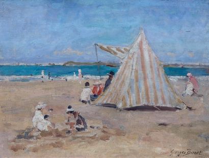Georges BINET (1865-1949)

SCÈNE DE PLAGE.
Huile...