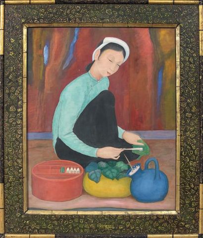 VU-GIA (1900-1976)

FEMME PREPARANT LES CHIQUES...