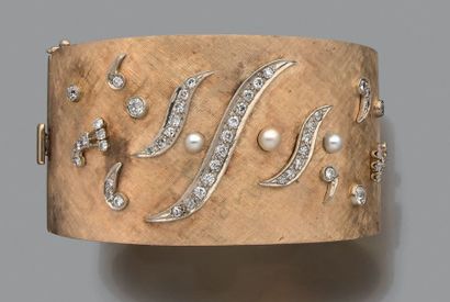 Bracelet large rigide ouvrant en alliage...