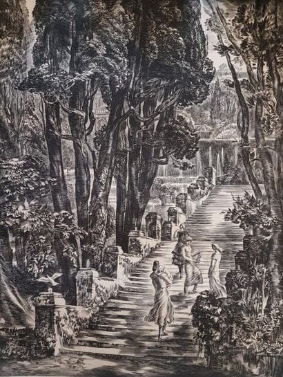 Albert DECARIS (1901-1988)
ESCALIER DES JARDINS...
