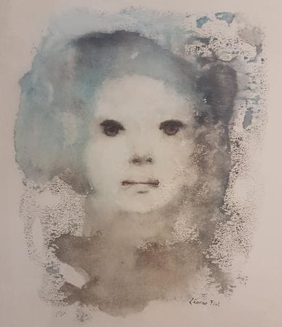 Léonor FINI (1907-1996)
VISAGE DE JEUNE FILLE.
Lithographie...