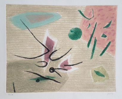Henri GOETZ (1909-1989)
COMPOSITION ABSTRAITE.
Eau-forte...