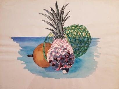JEAN SCHLUMBERGER
Quatre études d'ananas,...
