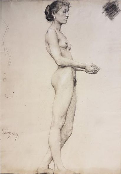 Gustave POETZSCH (1870-1950)
FEMME AUX MAINS...