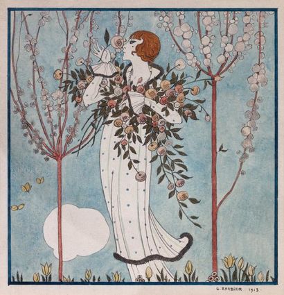 Georges BARBIER (1882-1932)
ÉLÉGANTE A LA...
