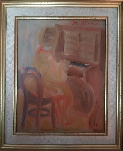 Maurice BLOND (1899-1974)
LA PIANISTE.
Huile...