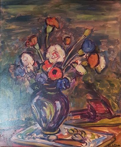 Michel ADLEN (1898-1980)
FLEURS, 1972.
Huile...