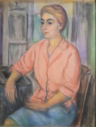 Armand SCHÖNBERGER (1885-1974)
PORTRAIT.
Pastel...