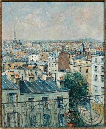 Emile SAUDEMONT (1898-?)
VUE DE PARIS.
Huile...