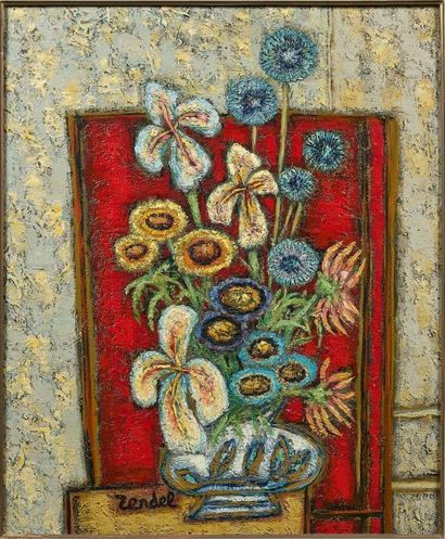 Gabriel ZENDEL (1906-1992)
VASE DE FLEURS.
Huile...