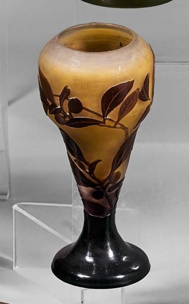 Émile GALLÉ (1846-1904)
Vase de forme balustre,...