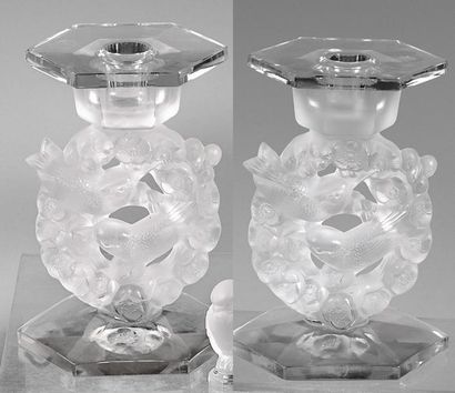 RENE LALIQUE (1860-1945)
Paire de bouts de...