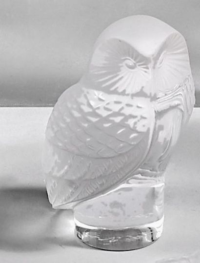 LALIQUE FRANCE
Figurine de hibou en verre...
