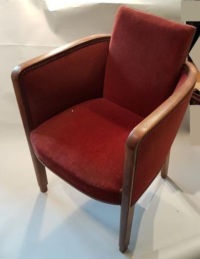 DOMINIQUE, attribué à
Paire de fauteuils...
