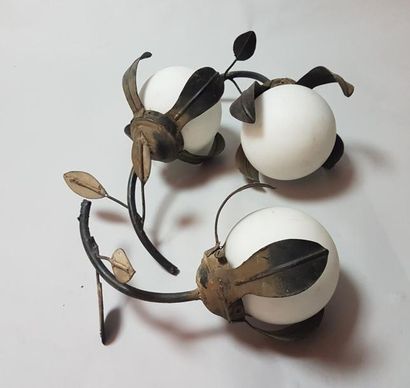 Sculpture « Arbre en feuille » en tube de...