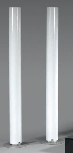 Paire de tubes luminaires en ABS sur une...