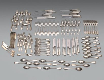 Partie de service de couverts en argent,...