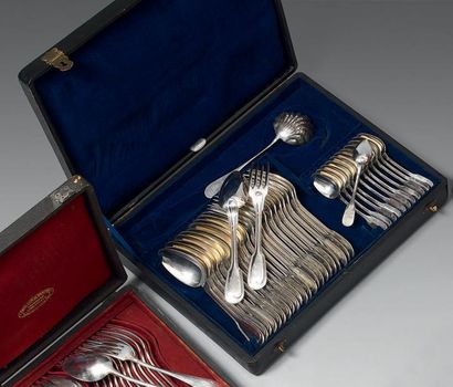 Partie de service de couverts en argent (950),...