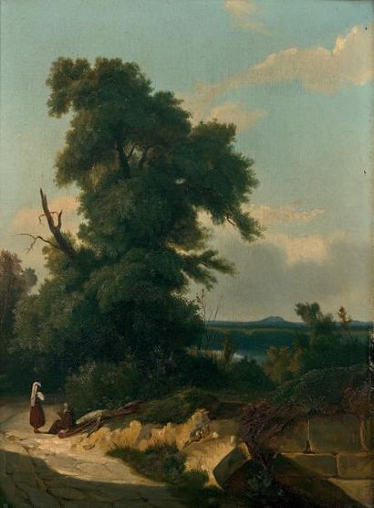 Ecole française ou italienne du XIXème siècle

PAYSAGE...