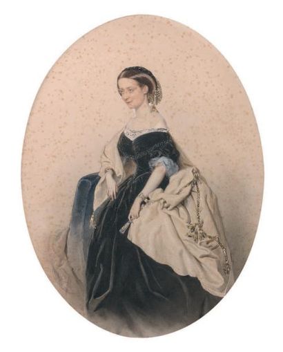 Carl GOEBEL (1824-1899)

JEUNE FEMME EN ROBE...