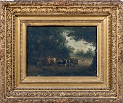 Adolphe LELEUX (1812-1891)

RETOUR DES CHAMPS.
Huile...