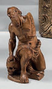 Statuette en buis représentant probabement...