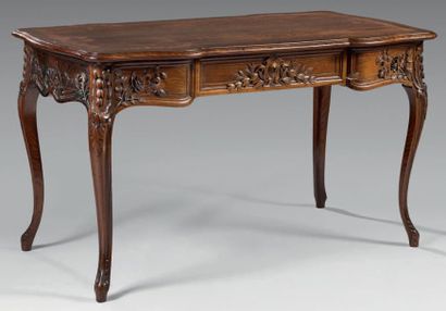 Bureau en palissandre et placage de palissandre,...