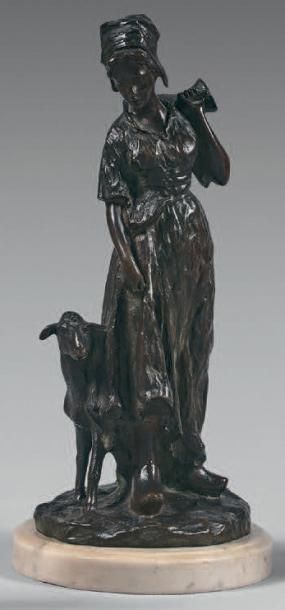 Joseph D'ASTE (1881-1945)

LA PETITE BERGERE.
Bronze...