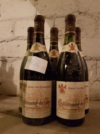 Ensemble de seize bouteilles:
- Cinq bouteilles...