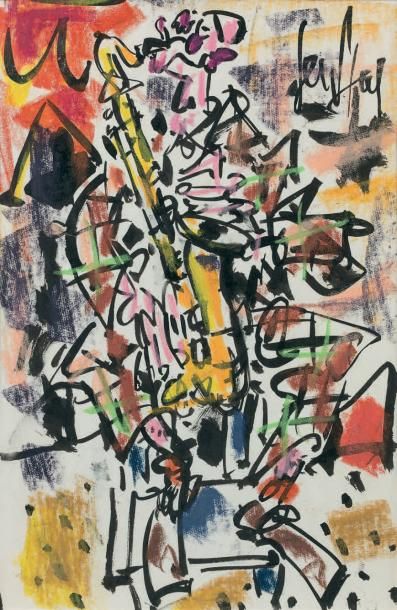 GEN PAUL (1895-1975)
MUSICIEN.
Encre et gouache,...
