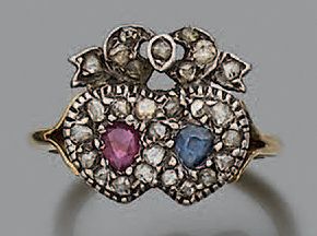 Bague «Foi» en or jaune et or gris 18K (750)...