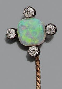 Epingle de cravate en or jaune 18K (750)...