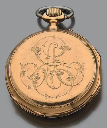 Montre de gousset en or jaune 18K (750),...