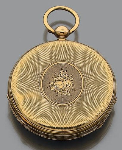 Montre de gousset en or jaune 18K (750) à...