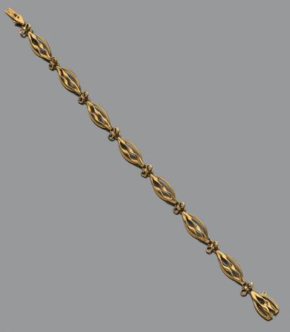 Bracelet en or jaune 18K (750) à maillons...